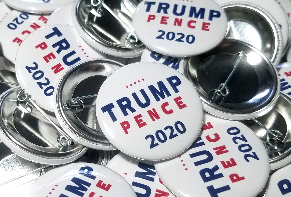 100-packs 1.5 inch Trump Pence 2020 campaign buttons (#ib150-01a) – GG ...